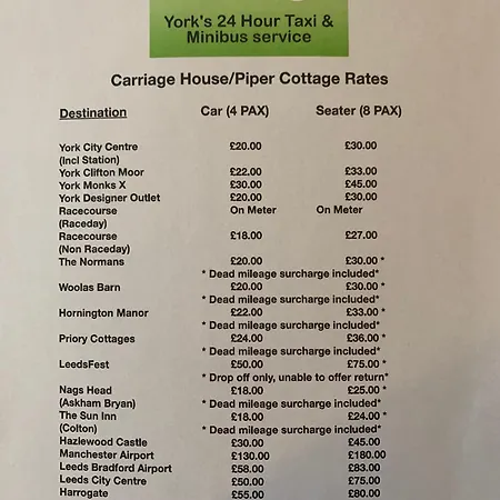 Apartment The Carriage House, York Sleeps 24